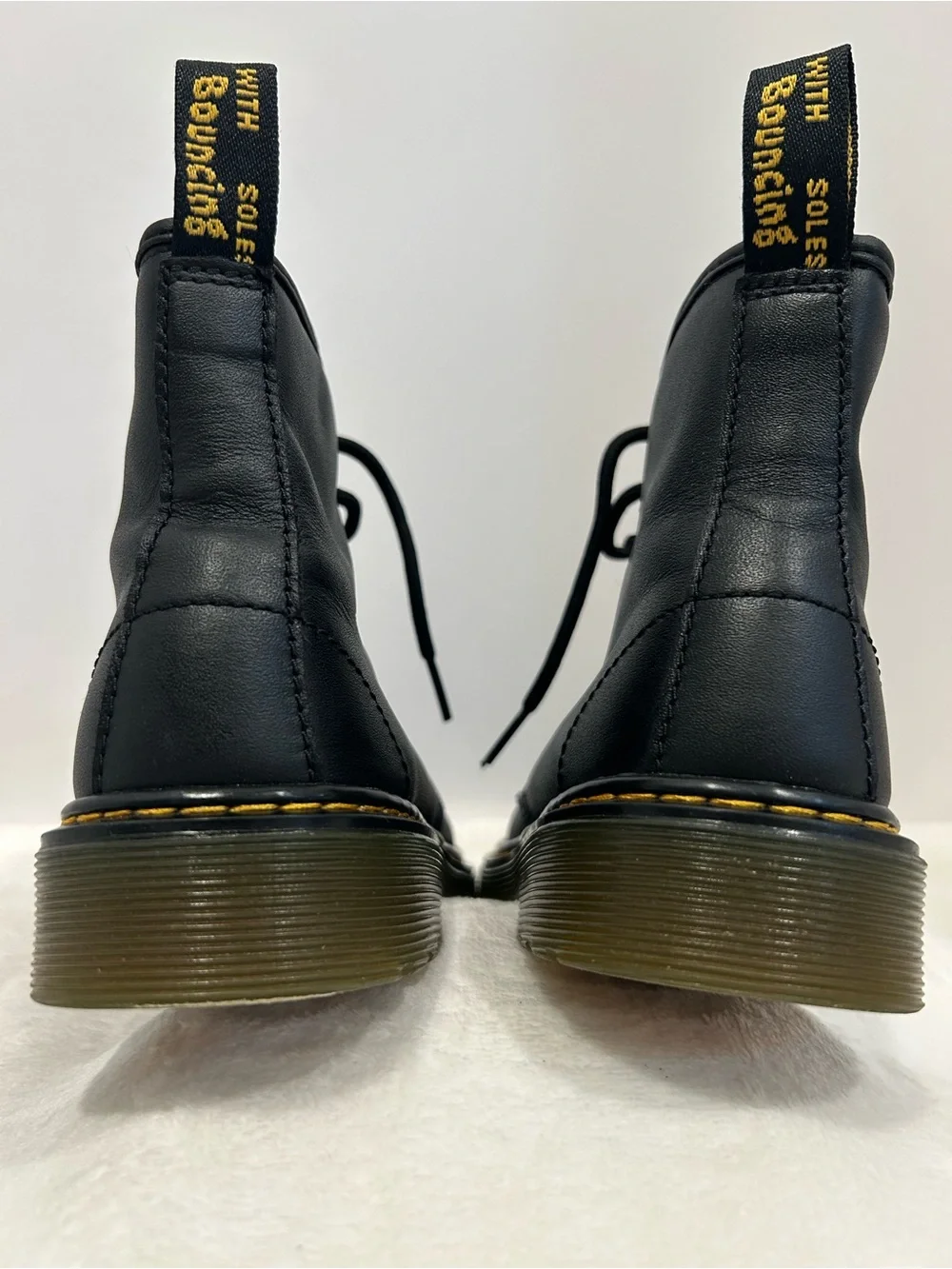 Dr. Martens 1460 J Softy T Black Leather Boots Kids US 3 EU 34